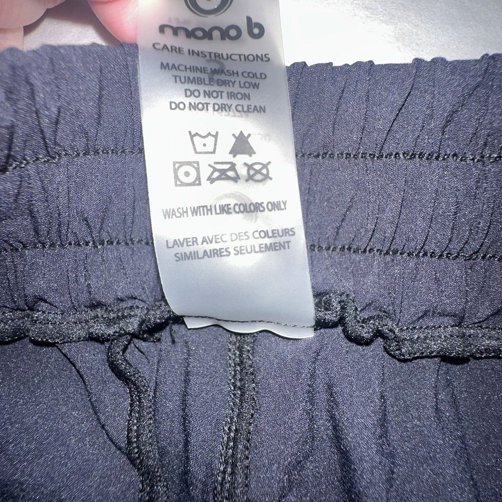 Mono B Shorts Black Unisex size S Pockets Drawstring Athletic Soft NWOT - Picture 9 of 9